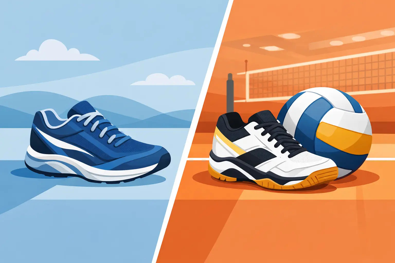 Are Running Shoes Good for Volleyball?